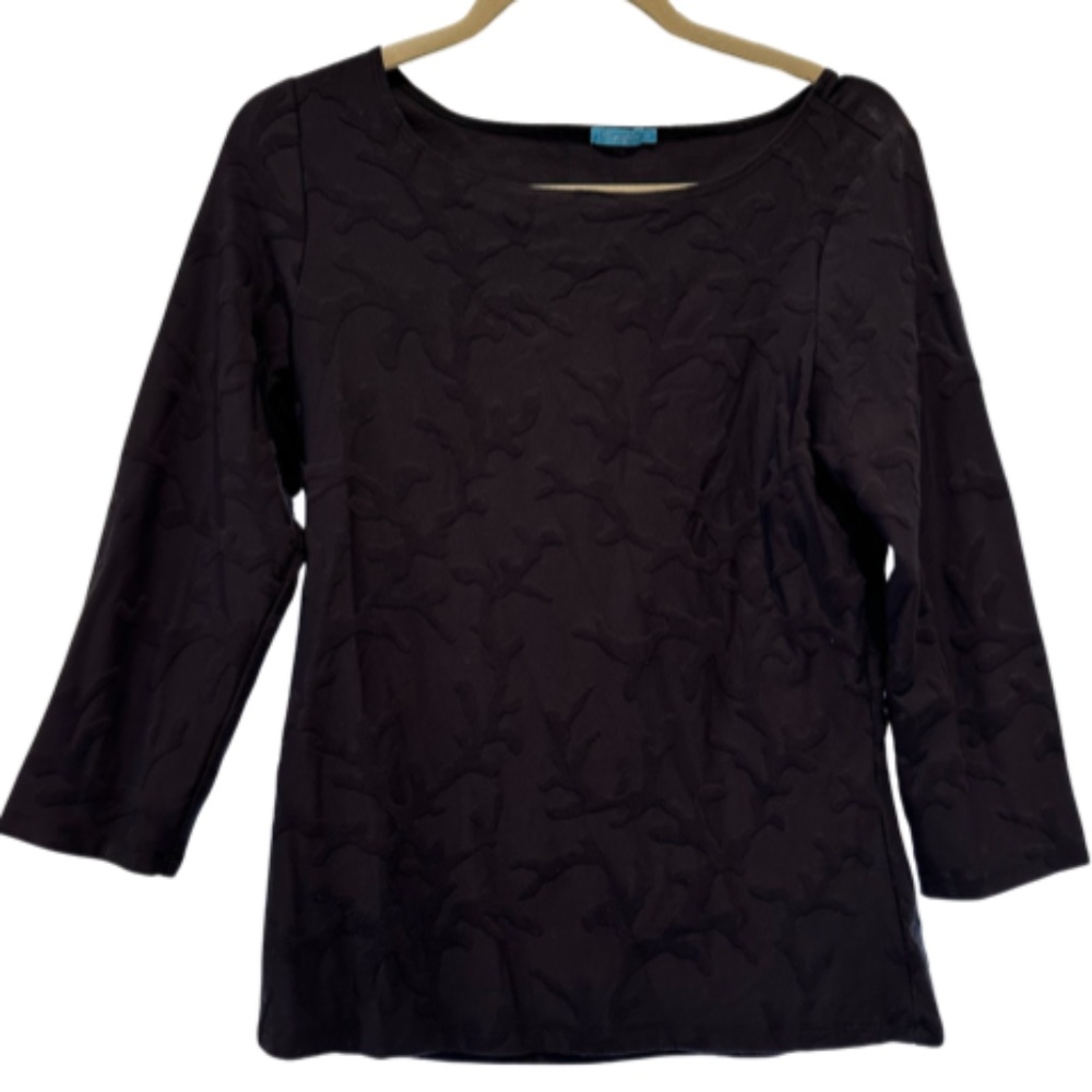 J.  McLaughlin patterned black top